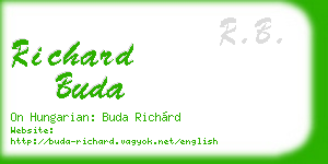 richard buda business card